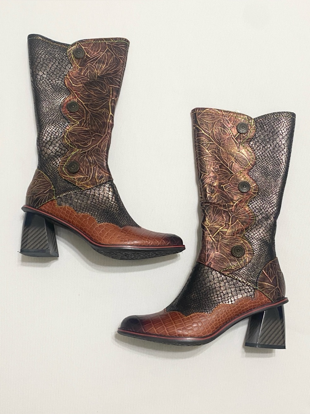 L’Artiste Spring Step Energy Tall Leather Boots Copper